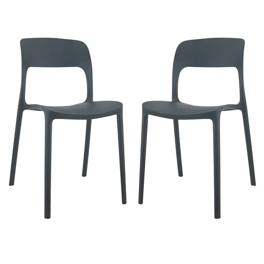 SEDIA MARTE IN POLIPROPILENE IMPILABILE DA ESTERNO E INTERNO Nero/2 Sedie