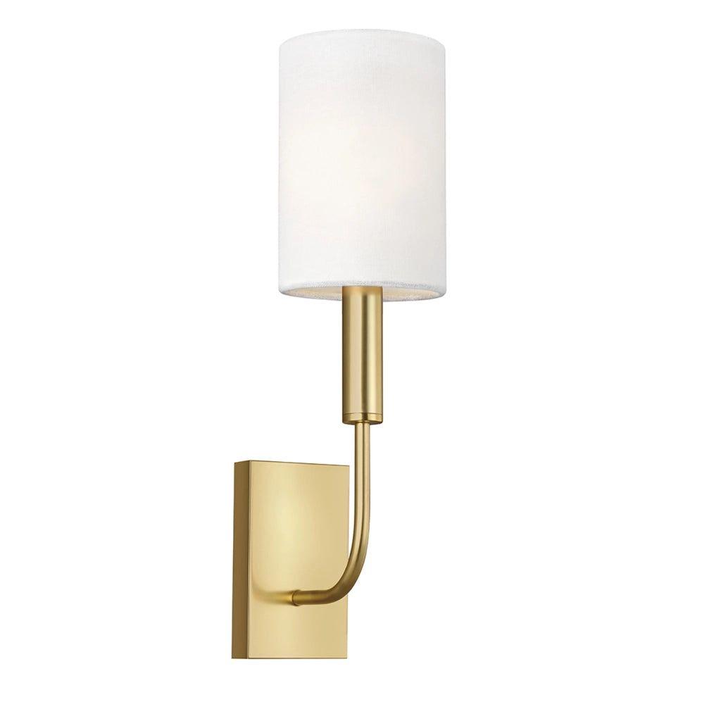 Applique Contemporanea Brianna Acciaio Ottone Brunito 1 Luce E14