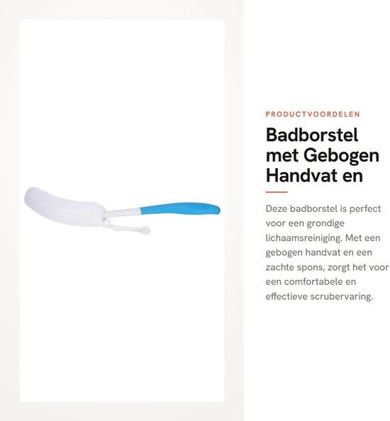 Borsetto per il corpo con manico lungo - Capocciolo rimovibile - Borsetto morbido - Progettazione ergonomico - Pulizia del corpo - Doccia
