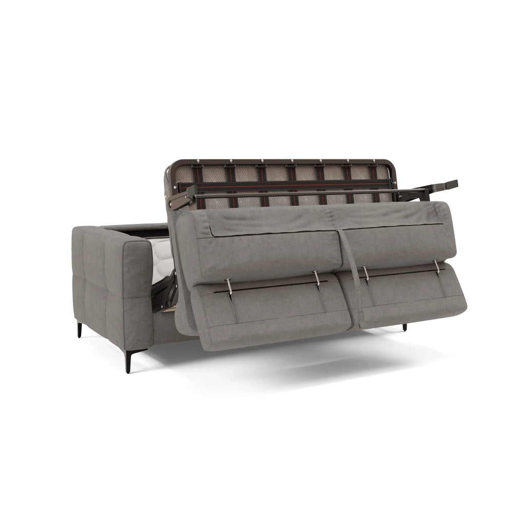 Gardenia Divano letto materasso alto 18 cm con poggiatesta reclinabili e rivestimento impermeabile T02 178 cm (mat. 120x197) grigio