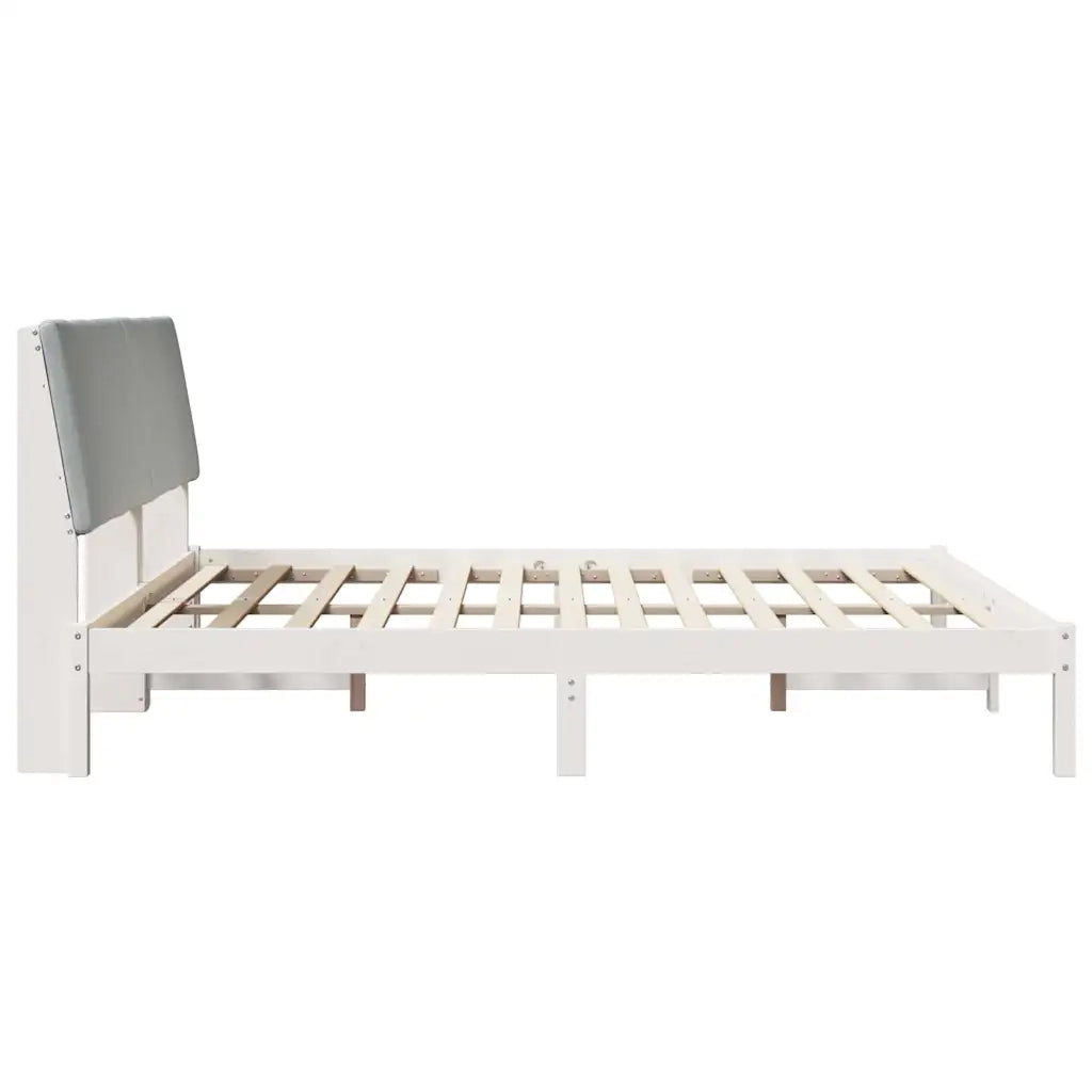 Struttura del Letto Bianco e grigio chiaro 180 x 200 cm 3394367