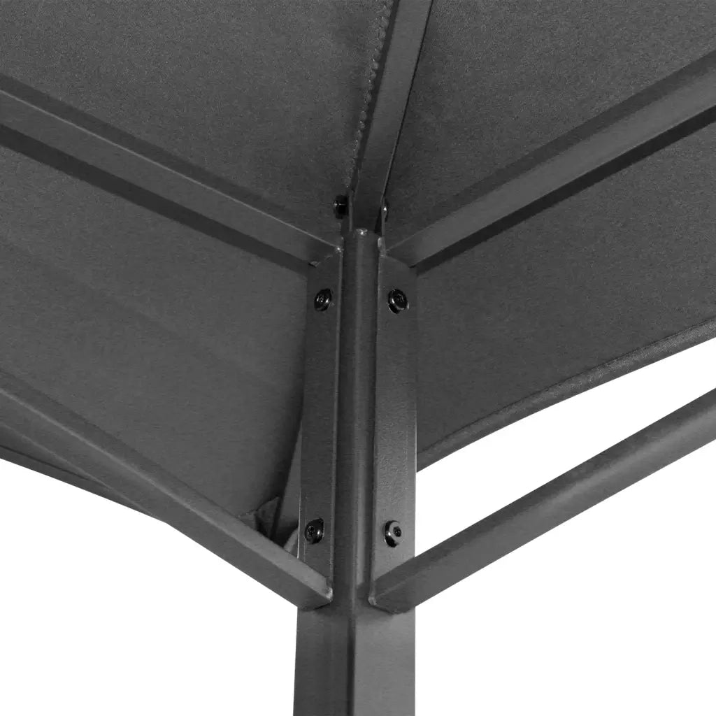 Gazebo | Pergolato Barbecue Ripiani Laterali Antracite 240x150x243 Acciaio