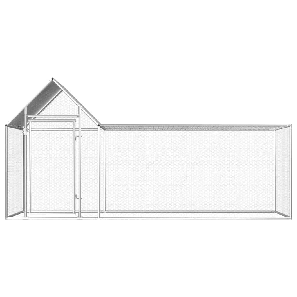 Pollaio 3 x 1 x 1,5 m in acciaio zincato con tetto impermeabile 02_0001713
