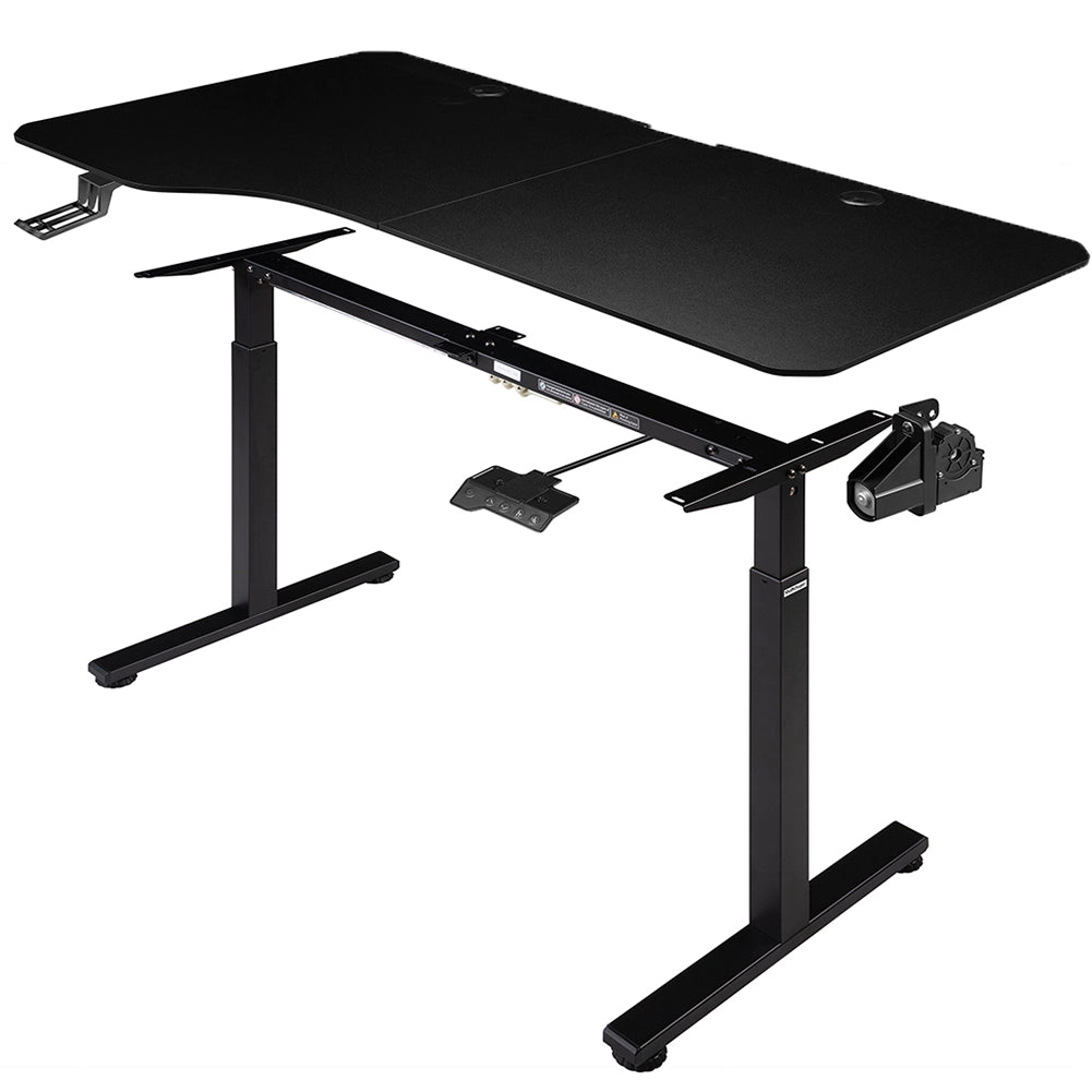 Scrivania Elettrica Regolabile Altezza 160x75x72-117cm Nero Console di Comando