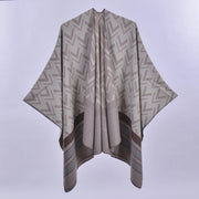 Sciarpa-mantella da donna double-face, semplice sciarpa-scialle in cashmere per tutte le stagioni