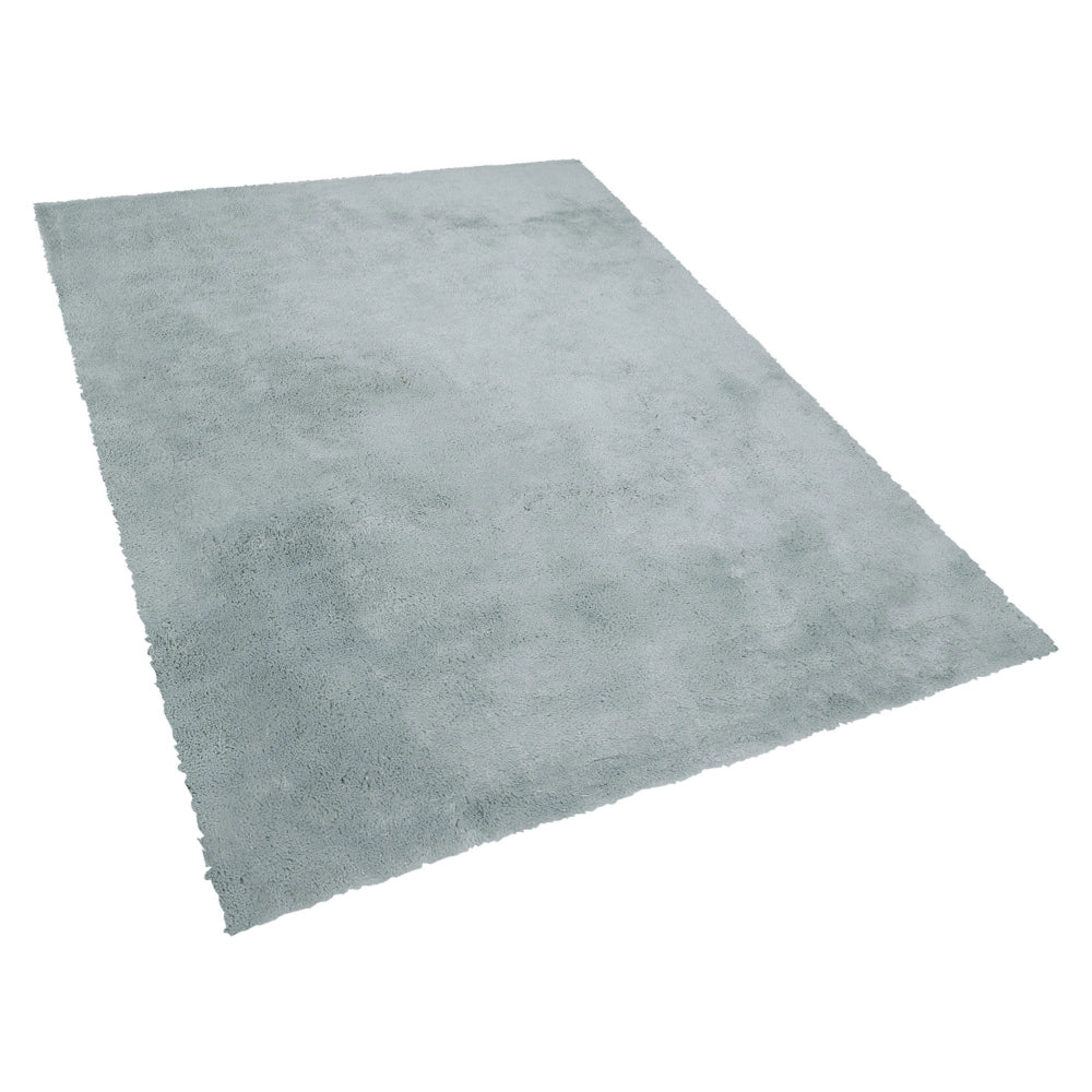 Tappeto shaggy in misto cotone e poliestere verde 160 x 230 cm soffice pelo denso
