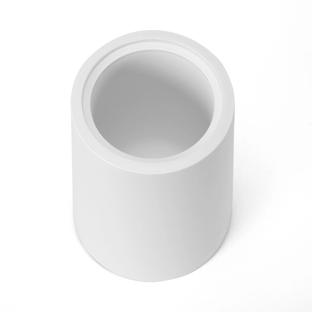 Porta scopino bianco crema da appoggio design tondo in plastica Pop