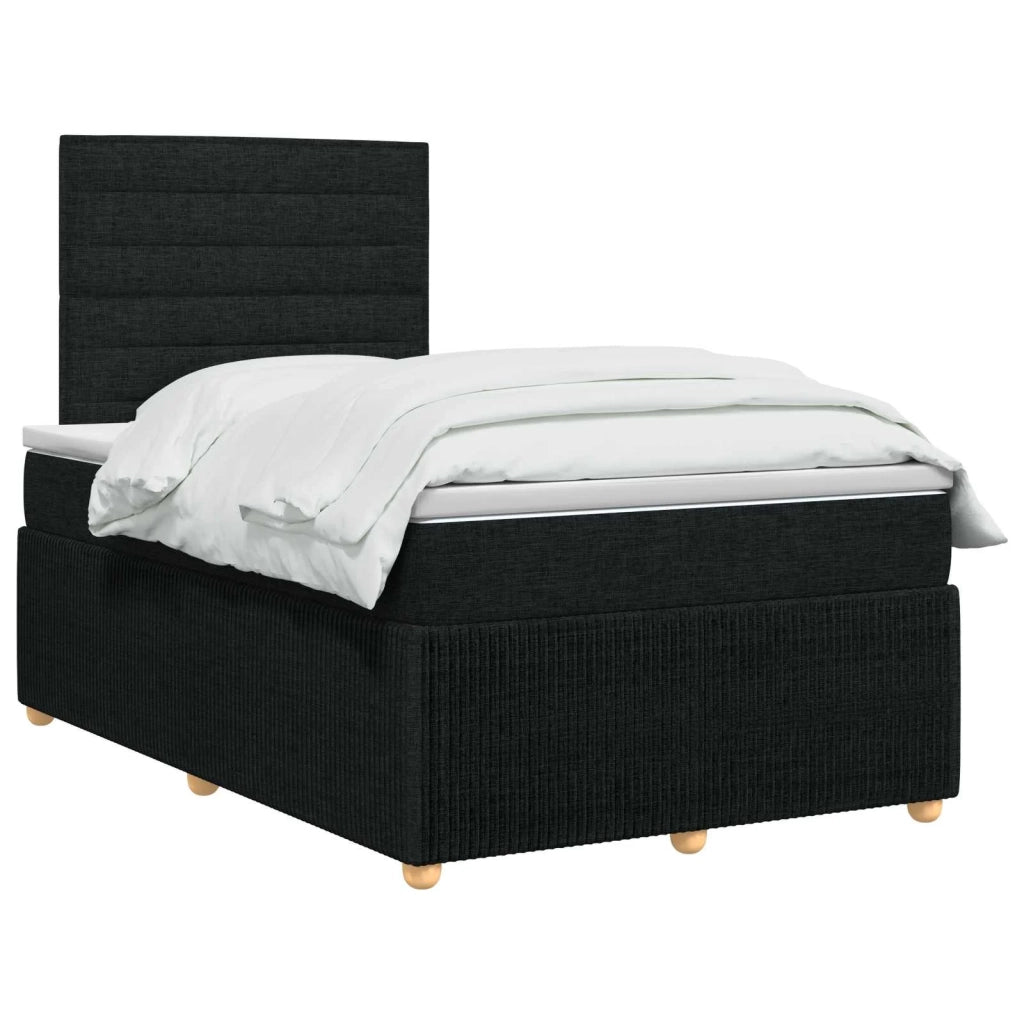 Letto box spring con materasso Nero 120 x 190 cm Tessuto 3454342