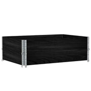 Vassoio per fioriera aiuola rialzata piante fiori terrazza giardino 120 x 80 cm legno massello di pino nero 02_0037413