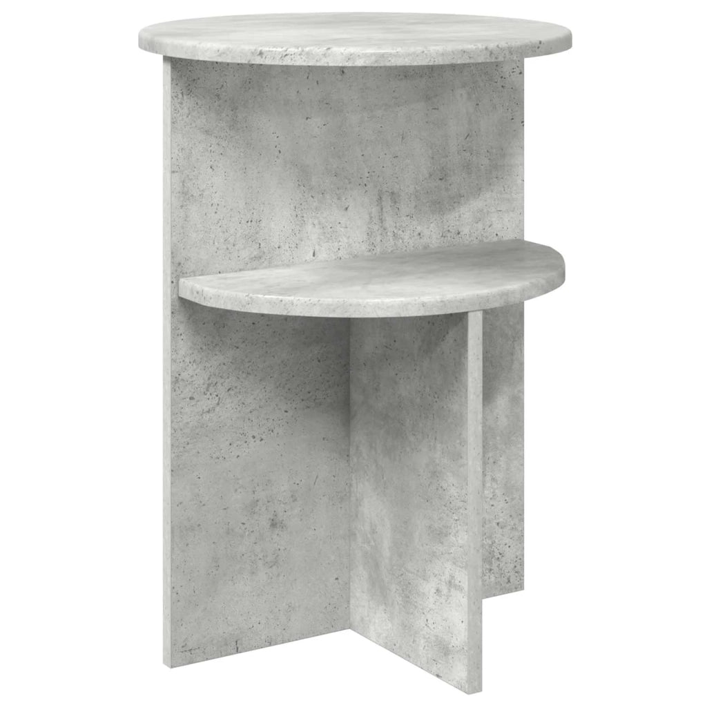 Tavolo laterale con archiviazione Grigio Cemento Ø 39,5 x 55 cm