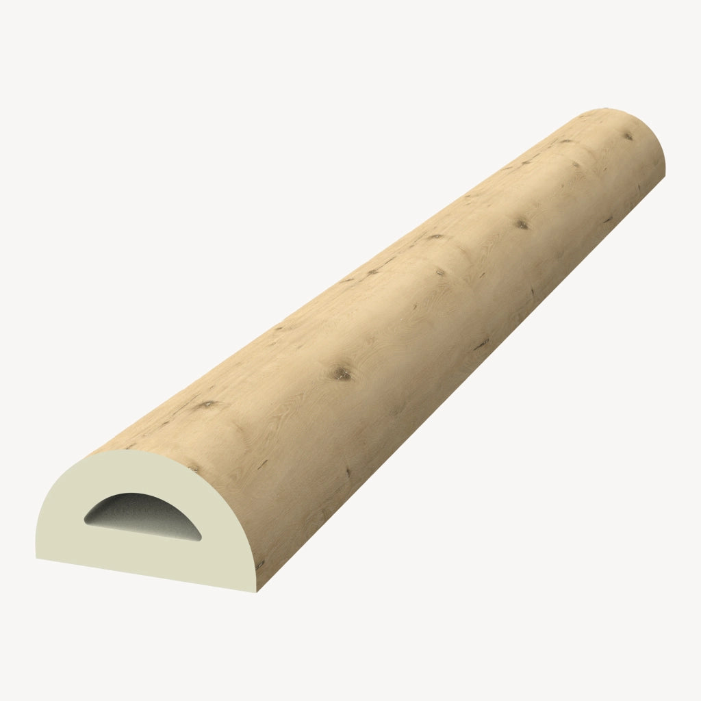 Set di 4 Profili Bunschoten Coprigradini Arrotondati in PVC 120 x 32 x 4,6 cm Naturale NEU.HOLZ