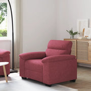 Divano Sedia-Poltrona Rosso Vino 100x81x84 cm in Tessuto