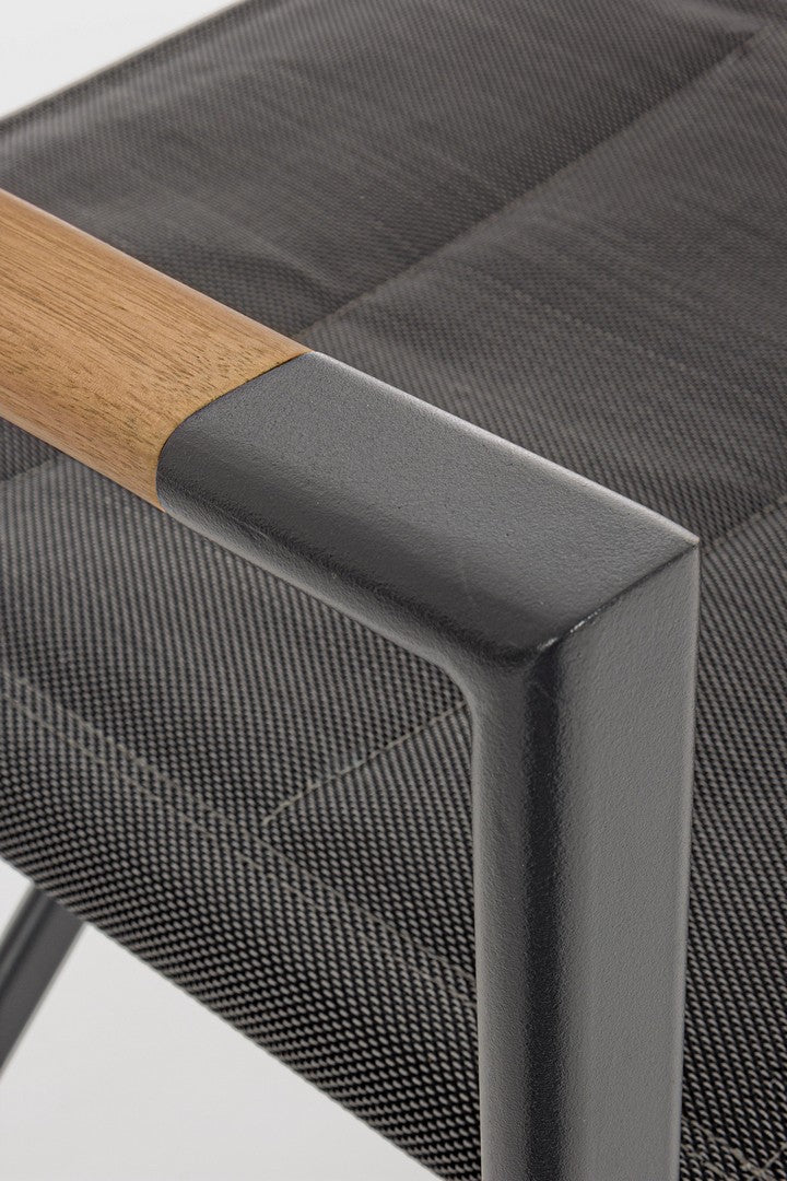 Set 2 Sedie Pieghevoli da Regista 51x54x86 cm in Alluminio Lagun Antracite