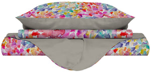 Copripiumino Matrimoniale con Stampa sul Sacco e Federe Doubleface Spring