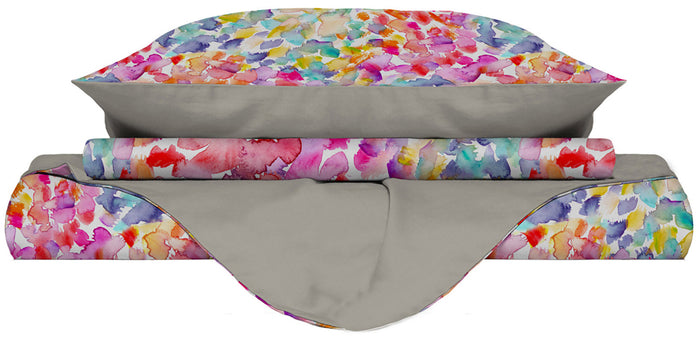 Copripiumino 1 Piazza e Mezzo con Stampa sul Sacco e Federe Doubleface Spring