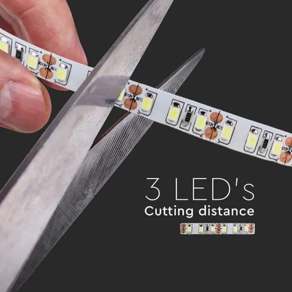 Striscia Strip LED SMD2835 12W/m 5m 168 LED/m 140LM/W 24V 4000K IP20 10mm