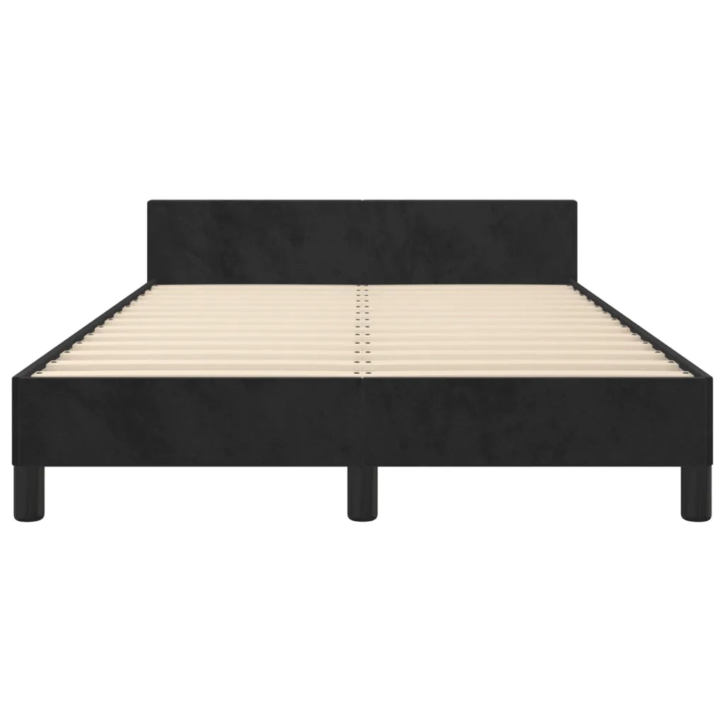 Giroletto senza Materasso Nero 120x190 cm Velluto