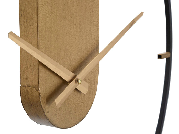 Orologio da Muro Oroy Ø60x4,5 cm in Ferro Oro e Nero