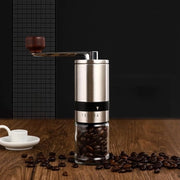 Macchina per macinare caffè a manovella in acciaio - 6 modalità di regolazione del grano - Macinatore espresso portatile per uso domestico e viaggio