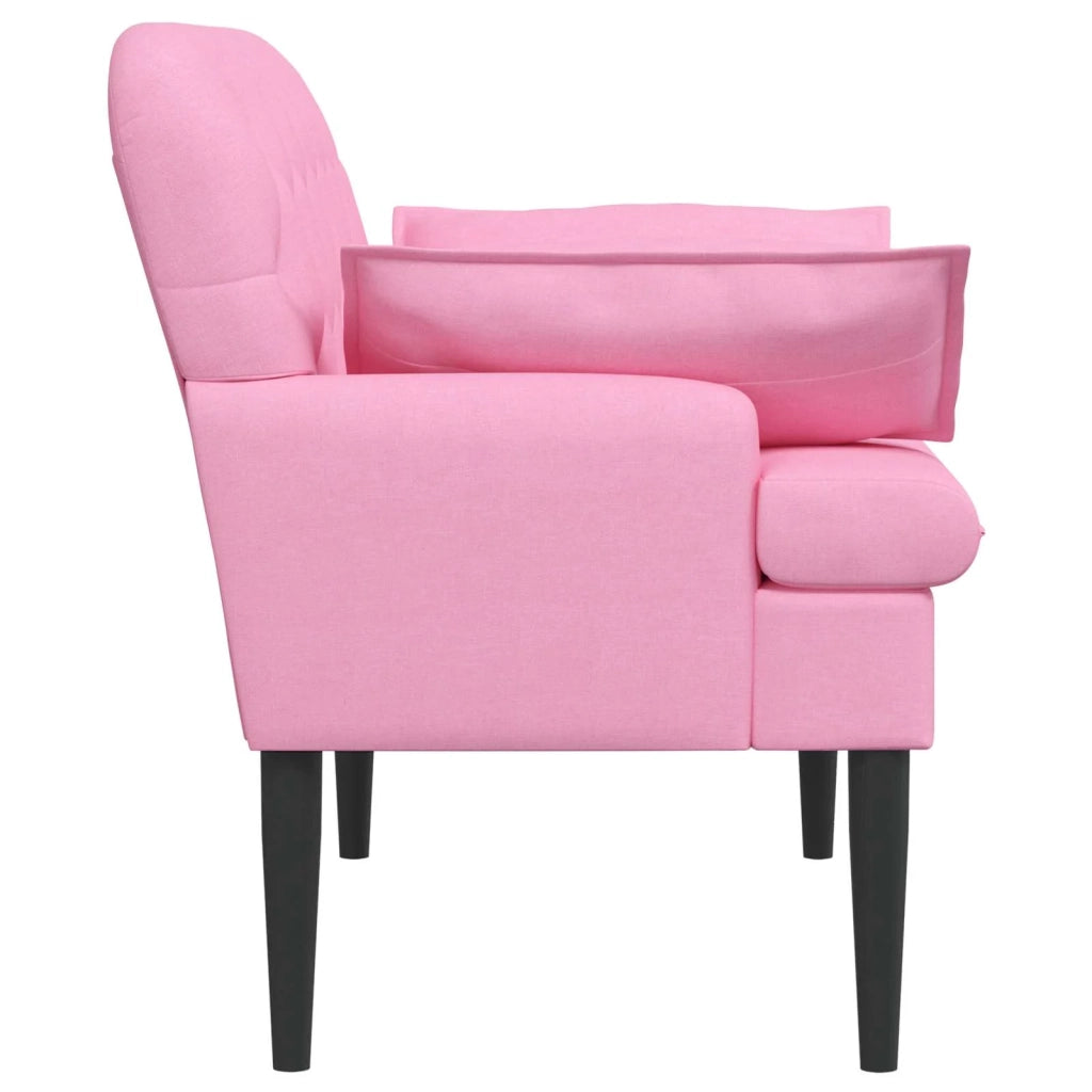 Loveseat con bottoni imbottiti Rosa 111 x 68 x 80 cm Tessuto 42041807