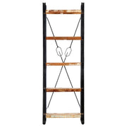 Libreria a 5 Ripiani-Scaffale per Libri-Mobile di Stoccaggio 60x30x180 cm in Massello di Recupero