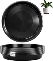 Set di 8 Tappetini per Pianta - Supporti in Plastica - Diametro della Pianta 30 cm - Tappetini a Forma di Fiore - Piante - Supporto per Pianta per Interno e Esterno