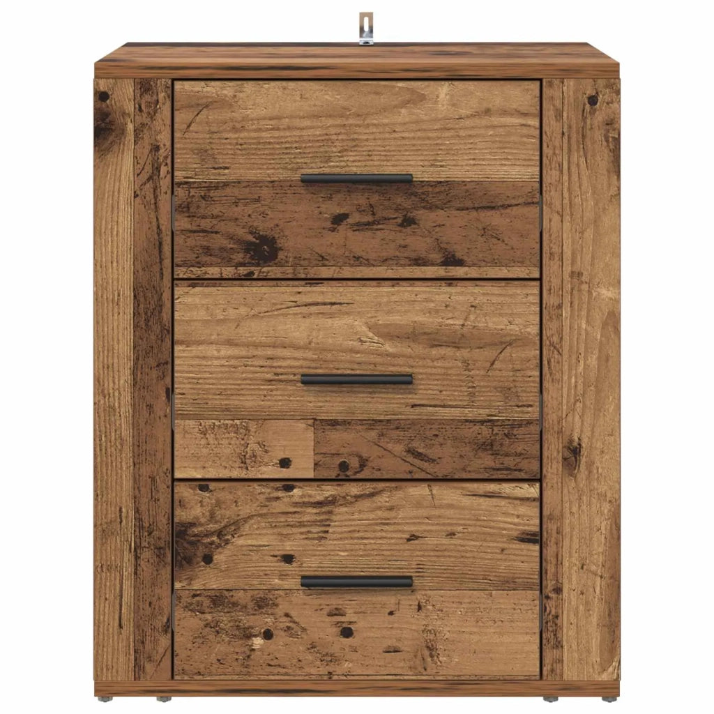 Armadio da Notte con cassetto Legno vecchio 35 x 50 x 60 cm 881060