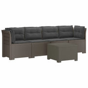 Divano da Giardino a 4 Posti con Cuscini in Stile Rattan PP 3443883