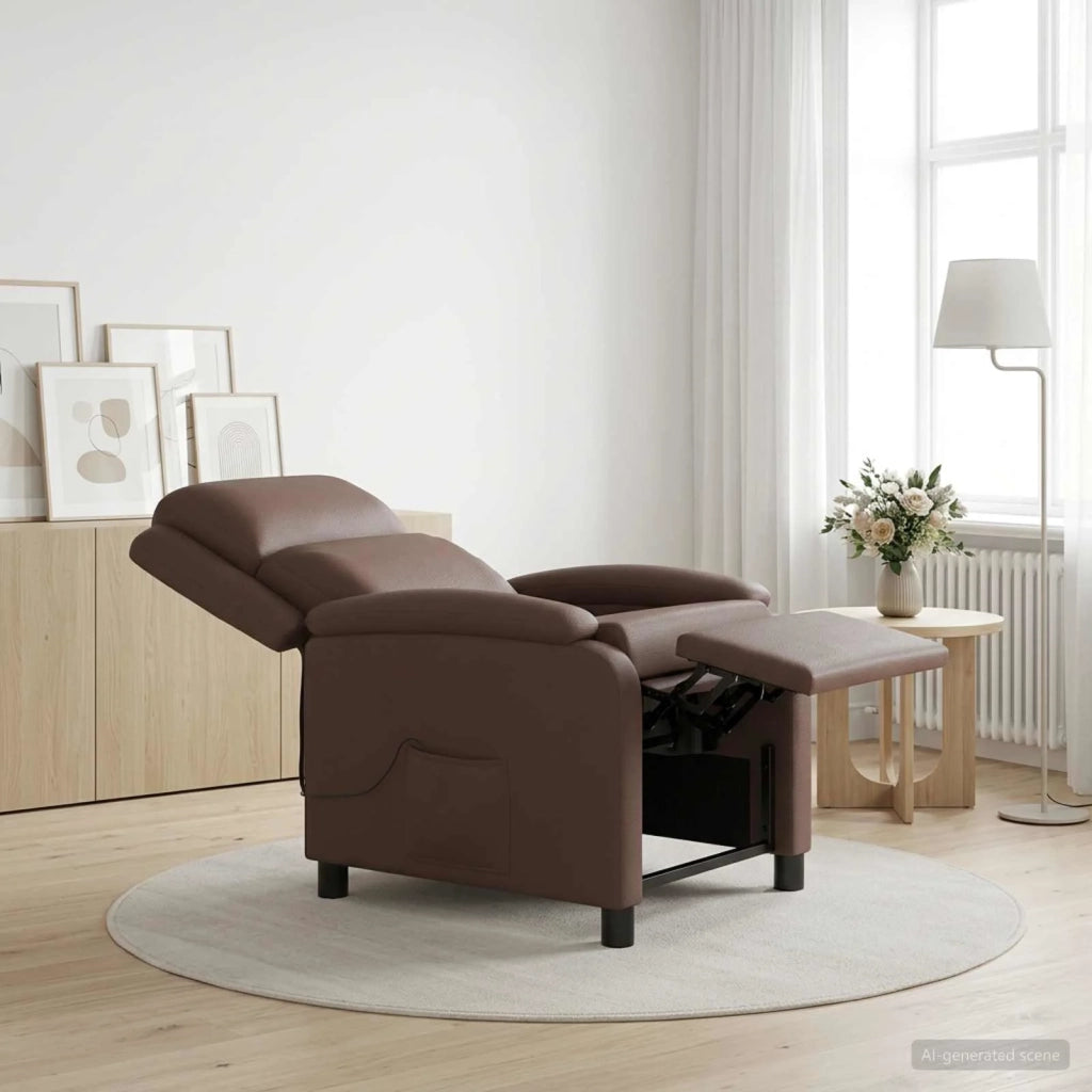 Divano Sedia-Poltrona Massaggiante Marrone Similpelle 556048
