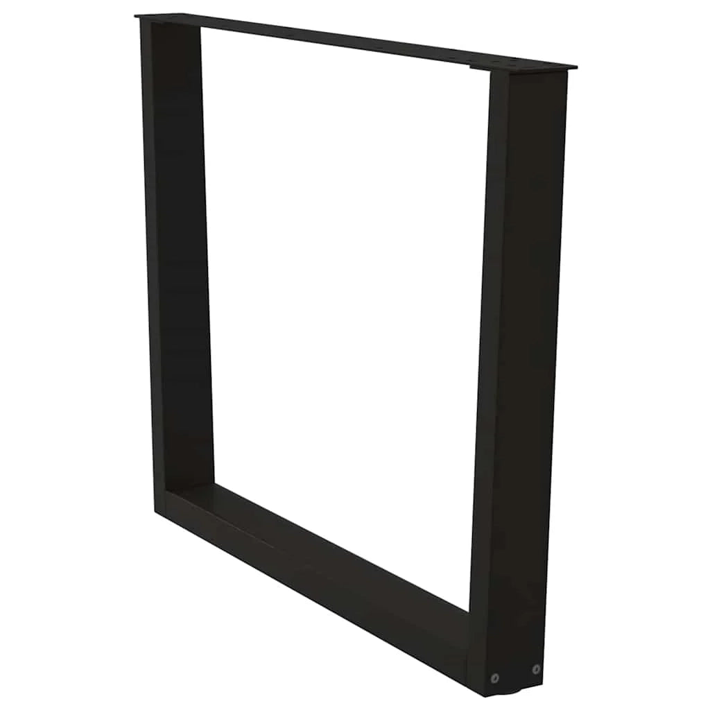 Set di 3 gambe geometriche regolabili per tavolo da pranzo 100 x 72 cm in acciaio nero 02_0056958