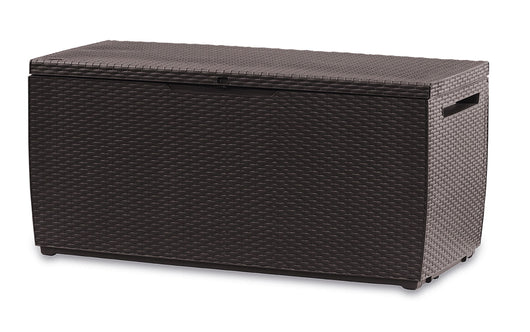 Baule da Esterno Keter Capri 123x53,5x57 cm in Resina Effetto Rattan Marrone