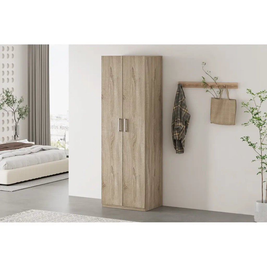 Armadio 2 porte TOM - Rovere Sonoma - Compatto e funzionale