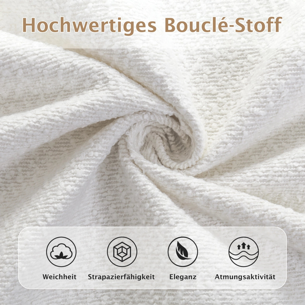 letto imbottito bouclé beige 180 x 200 cm