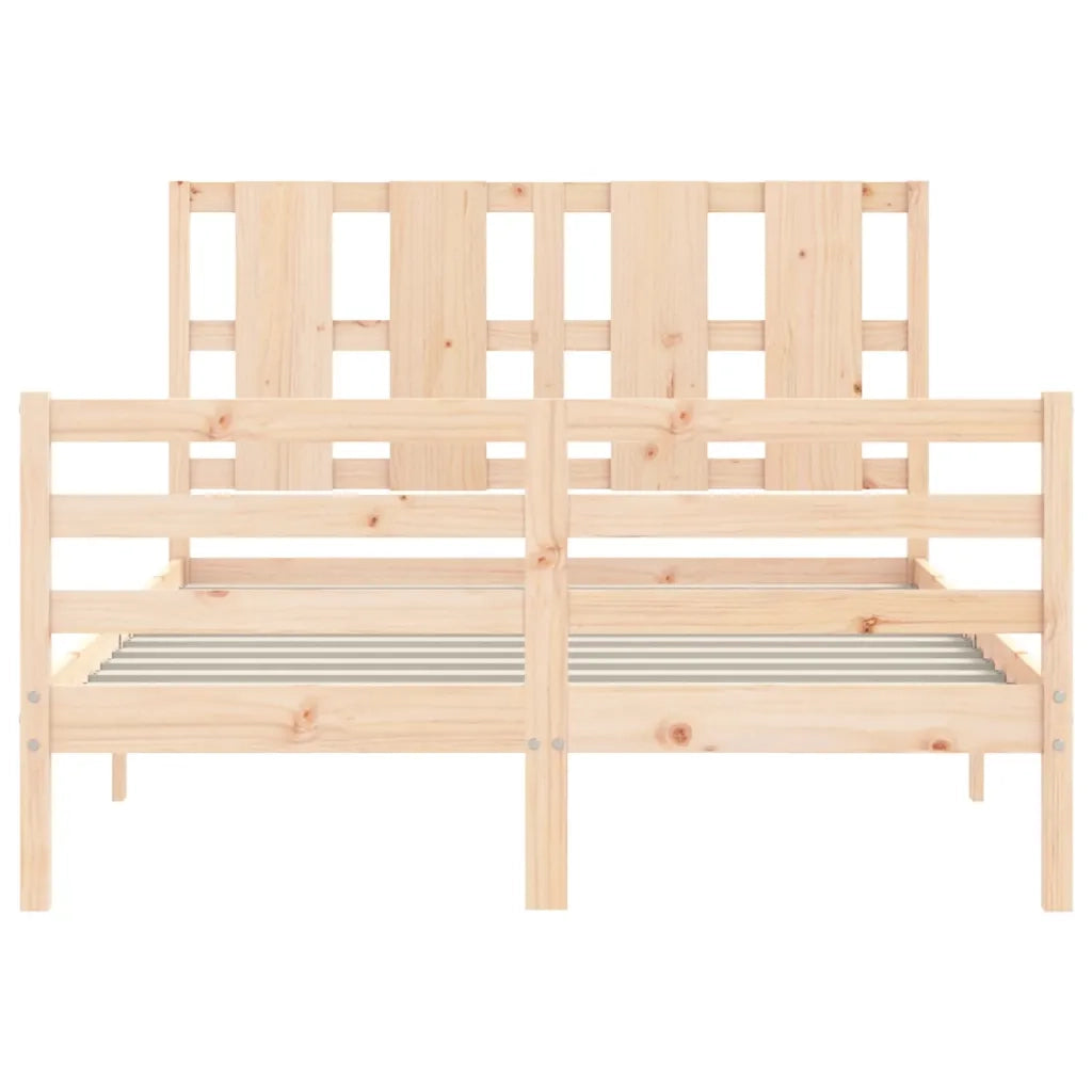 Giroletto con Testiera-Struttura Letto con testiera Double in Legno Massello 369297