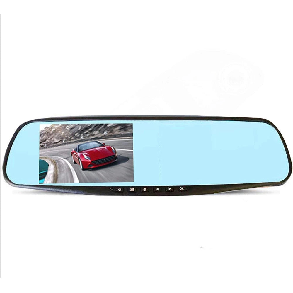 Trade Shop - Fotocamera Per Auto Specchio Touch Full Hd 5" Guida Con Doppio Obiettivo Qy-4500 -