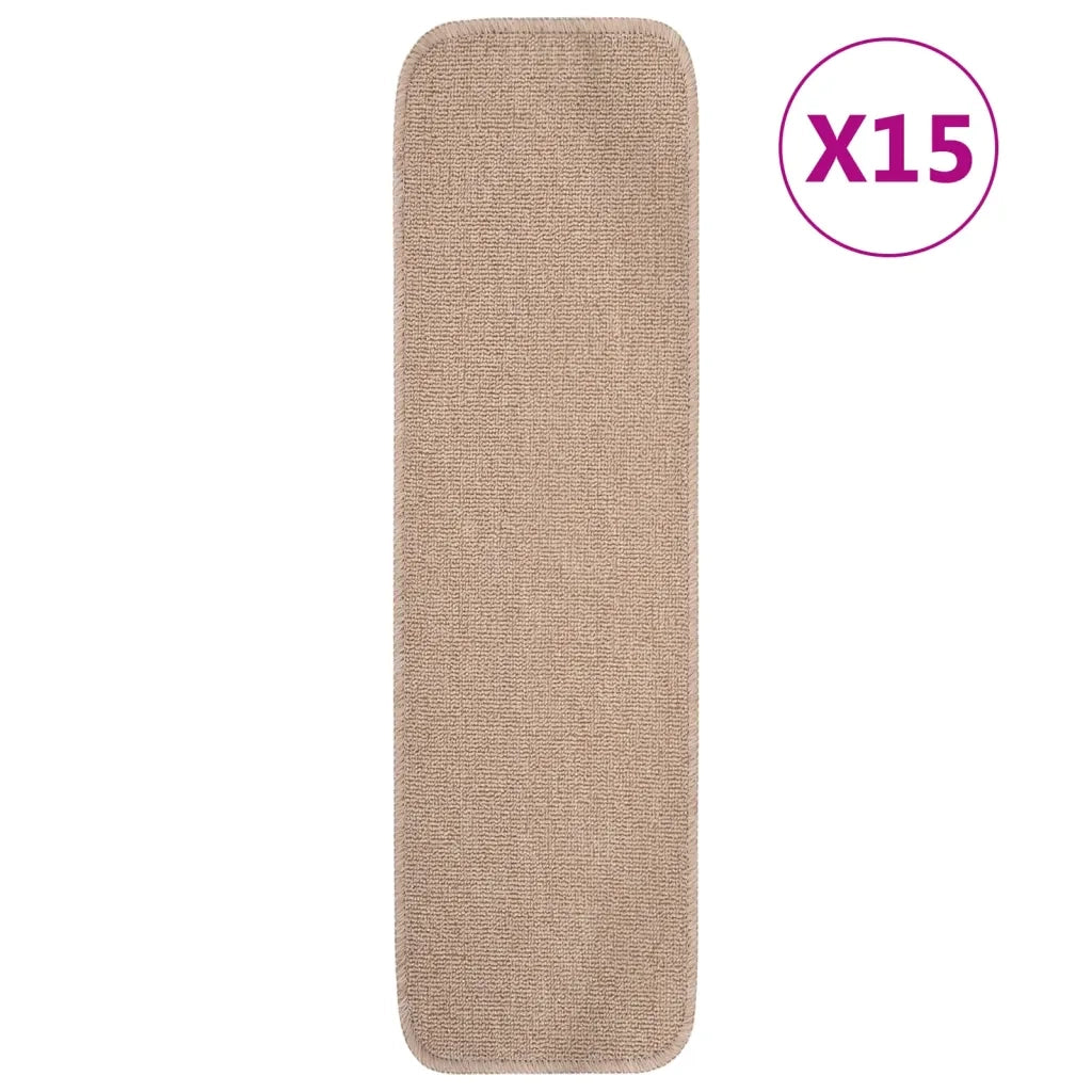 Tappetini Scale Antiscivolo 15 pz 75x20 cm Beige Rettangolaricod mxl 103351