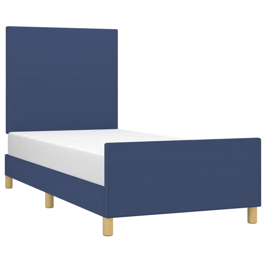 Giroletto senza Materasso-Struttura Letto Blu 90x200 cm in Tessuto 942380