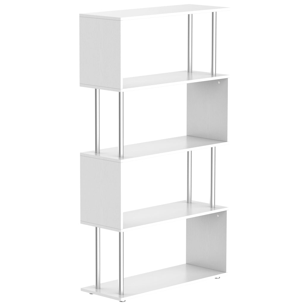 Libreria Scaffale Design Moderno 4 Ripiani ¨C zephmum ¨C Bianco 80x30x145 cm