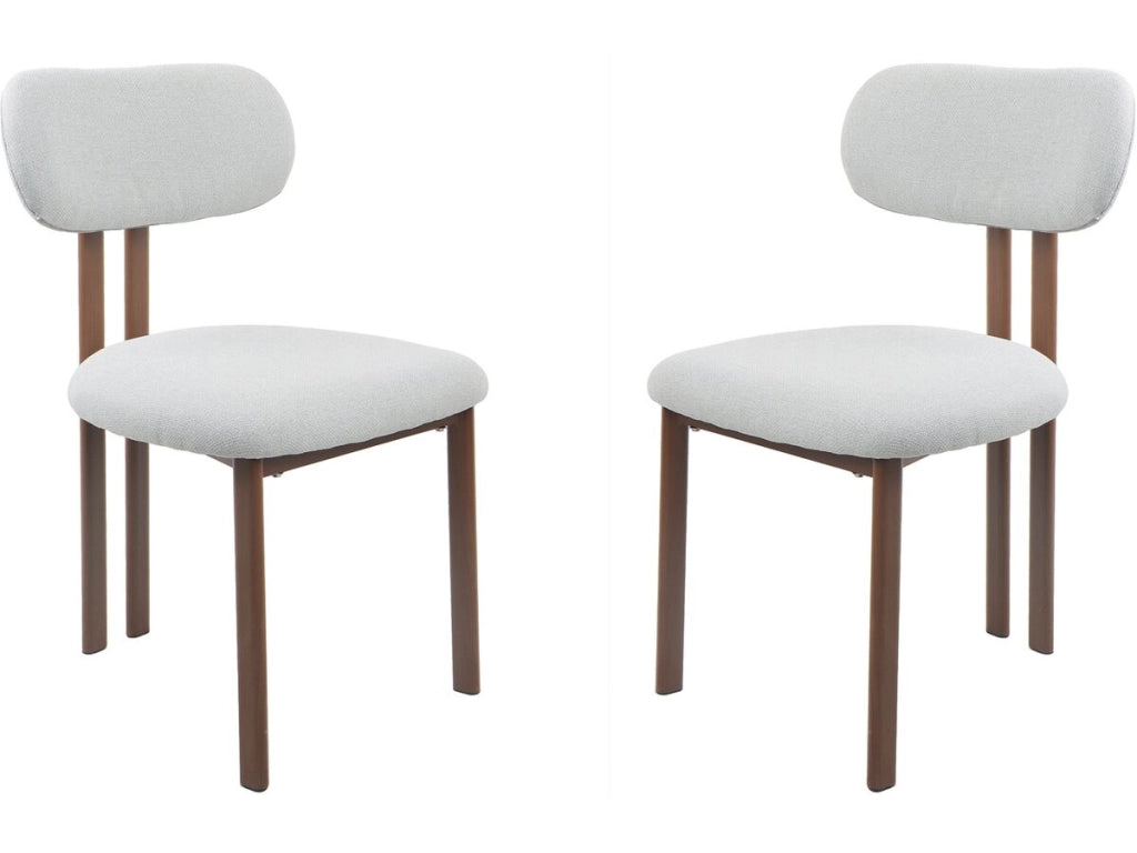 Set di 2 sedie da pranzo in finto legno "Veralia" - Grigio chiaro