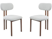 Set di 2 sedie da pranzo in finto legno "Veralia" - Grigio chiaro