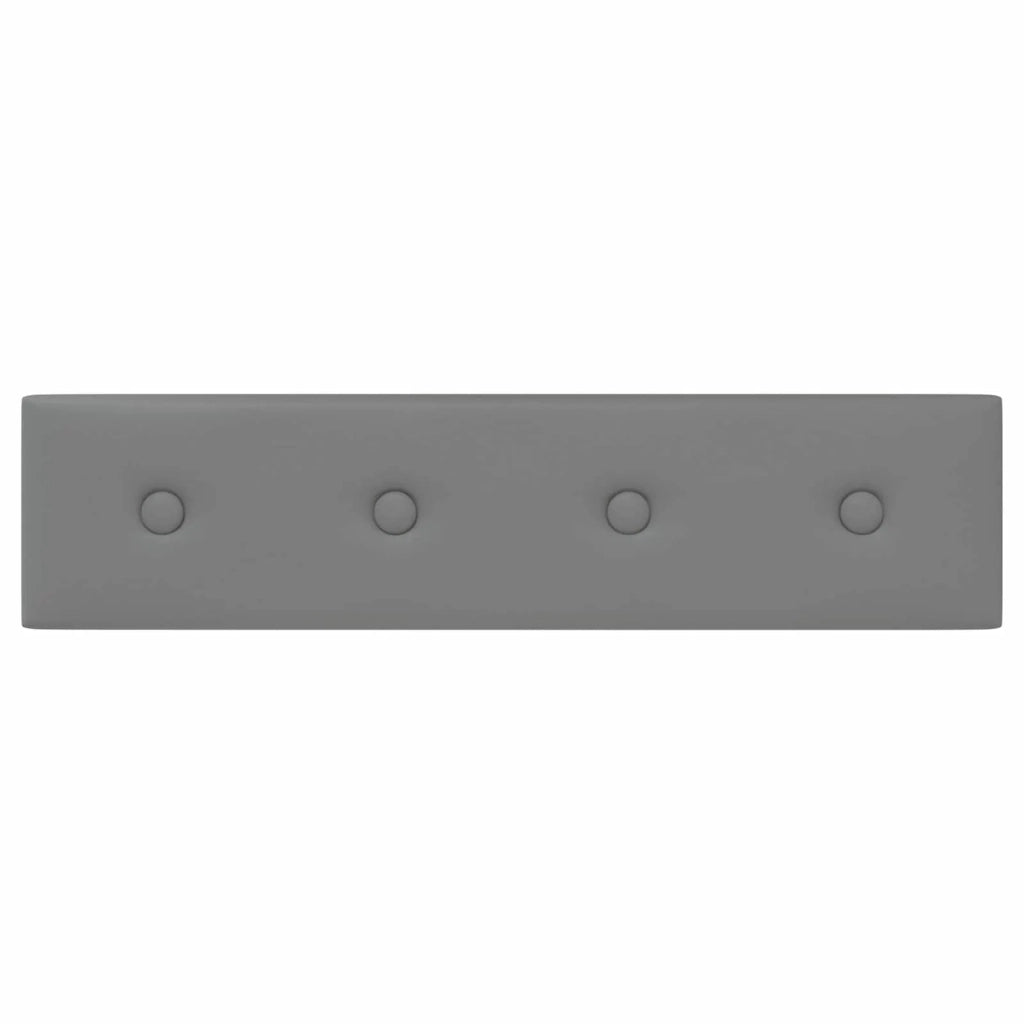 Testiera da Parete 12 pcs Grigio 60 x 15 cm Pelle Sintetica 42046705