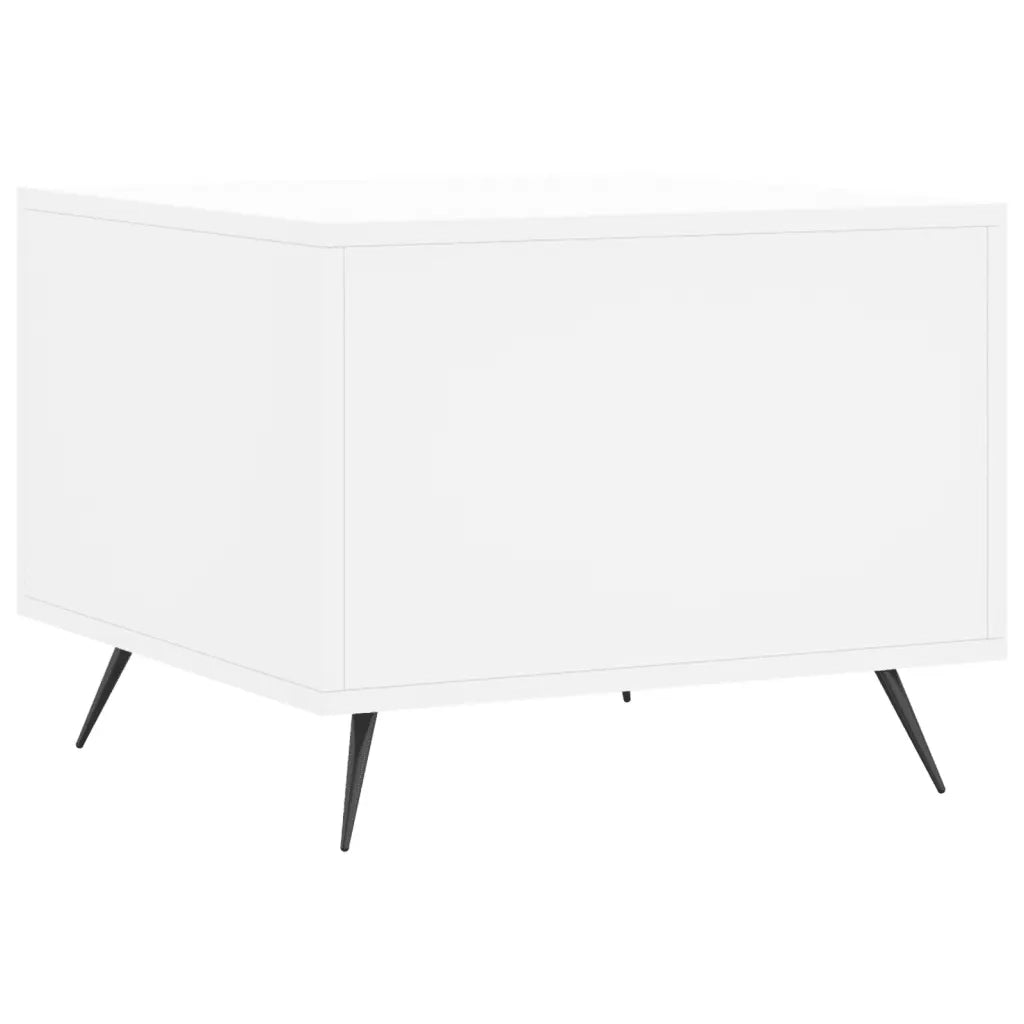 Tavolino da Salotto-Tavolino da soggiorno-Tavolo Bianco 50x50x40 cm in Legno Multistrato 477124