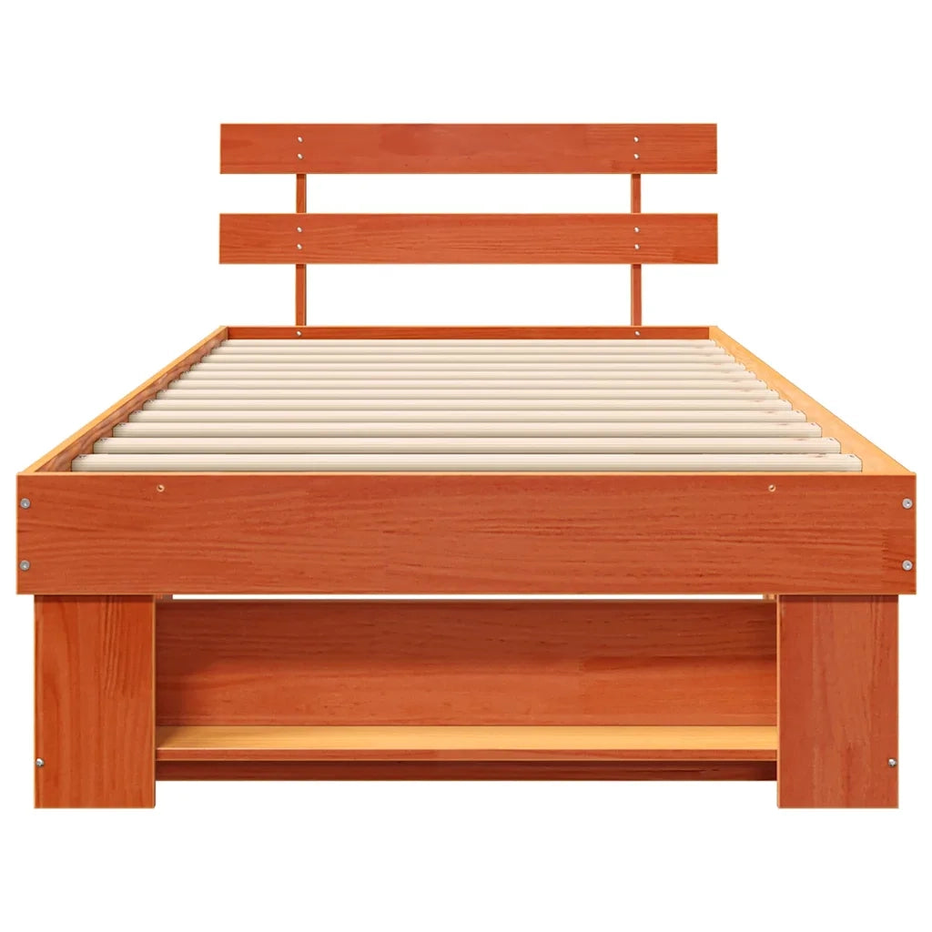 Struttura del letto Marrone cerato 75 x 190 cm Pino massello 872511