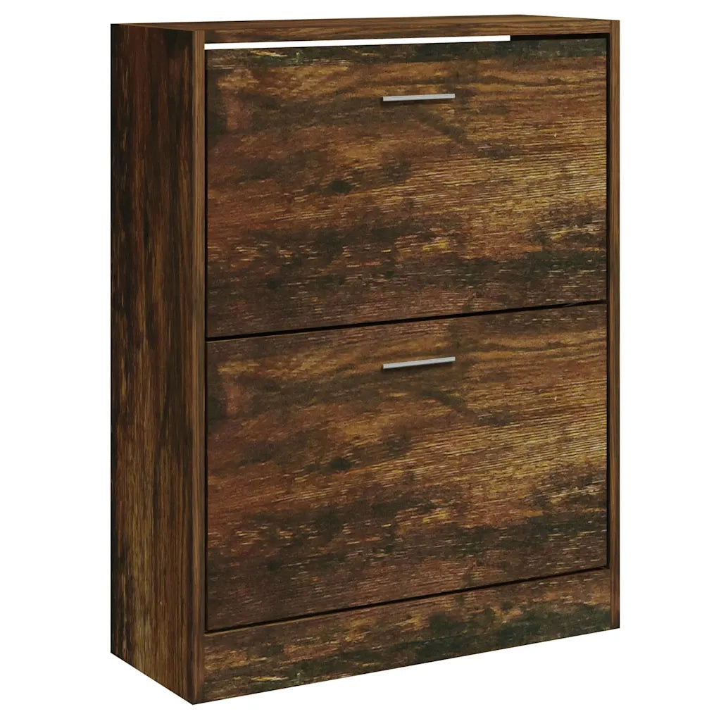 Scarpiera Rovere Fumo 63x24x81 cm in Legno Multistrato cod mxl 46799