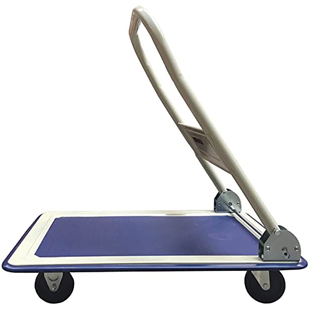 Carrello Pieghevole da Trasporto 150 Kg in Acciaio Blu