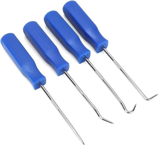 Kit di rimozione sigillante a 4 pezzi - Set di penna e gancio per auto - Rimuovi O Ring e sigillante a sfere per rimuovere con manina di vetro.