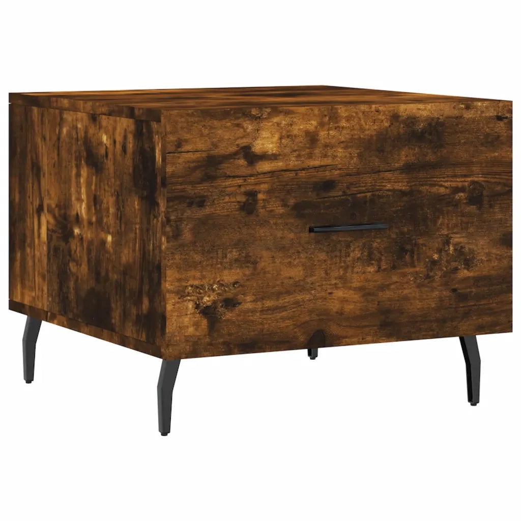 2 pz Tavolini salotto | Tavolino da caff¨¨ | Tavolino da Soggiorno Rovere Fumo 50x50x40cm Legno Multistrato