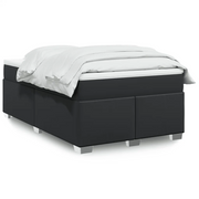 Giroletto a Molle con Materasso Nero 120x190 cm in Similpelle