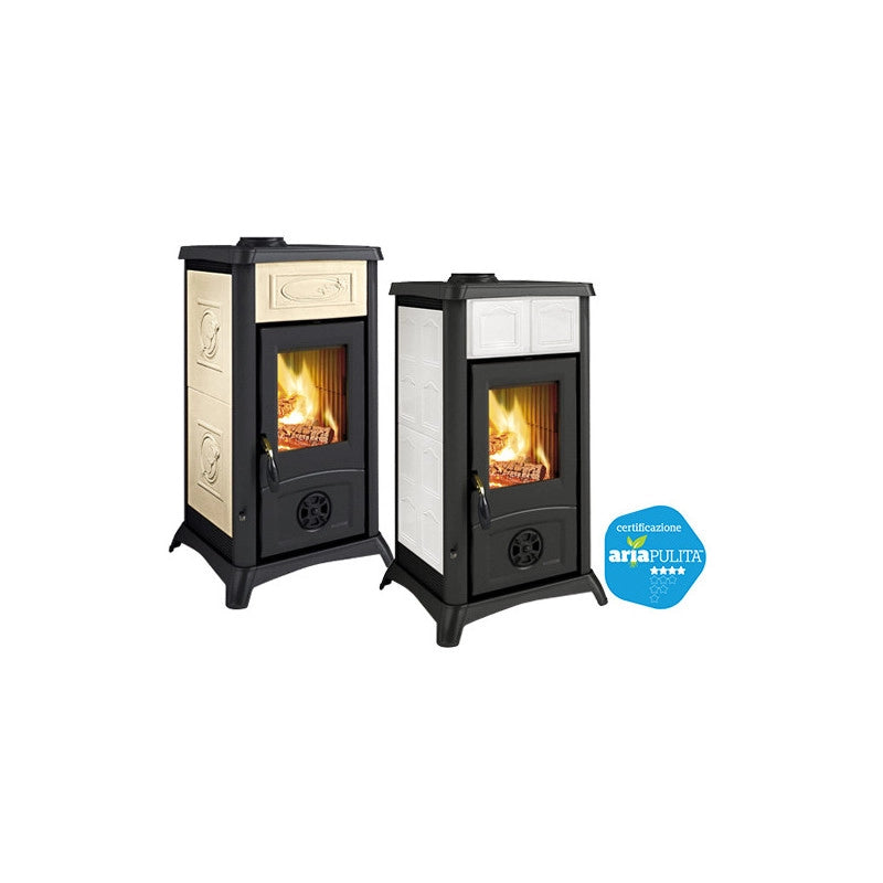 Stufa a legna Gemma Liberty Bianca – 6,0 kW – La Nordica – Eleganza classica per ambienti rustici