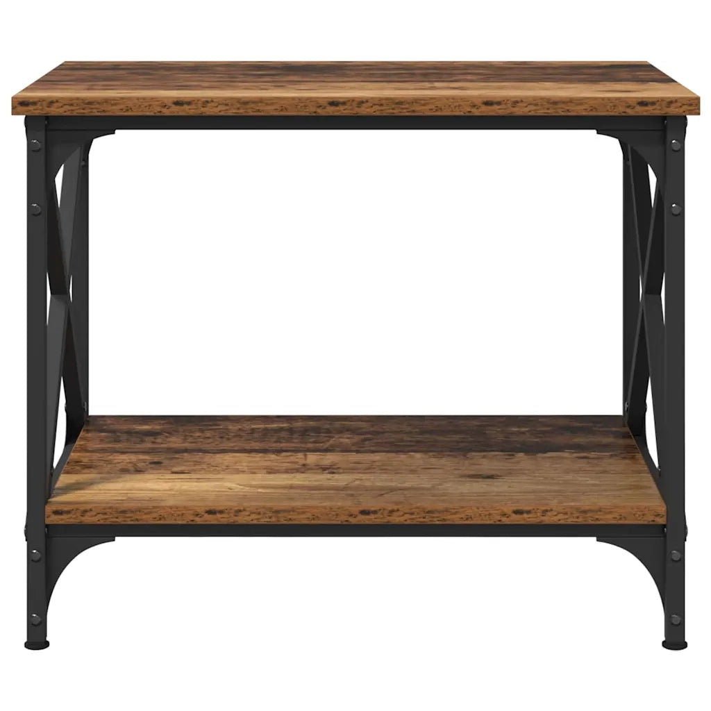 vidaXL Tavolo laterale Legno antico 55 x 38 x 45 cm Legno multistrato